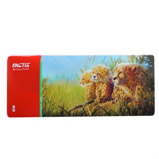 50رنگ جعبه فلزی تخت فکتیس