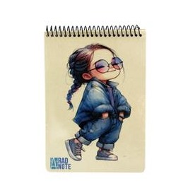 دفترچه رقعی کرافت جلد پرسی رادنت