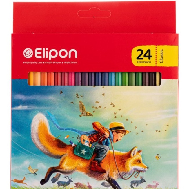 24 رنگ جعبه مقوا الیپون