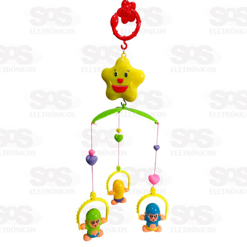 آویز تخت کودک مدل میمون های بامزه polishi Happy Shaking Bell
