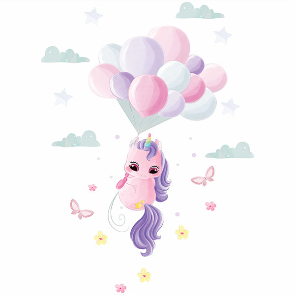 استیکر دیواری کودک راتیانا مدل lovely unicorn