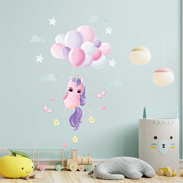 استیکر دیواری کودک راتیانا مدل lovely unicorn