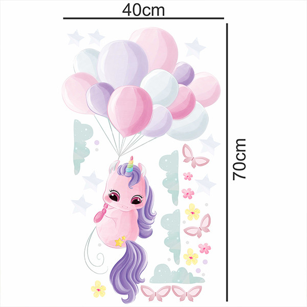 استیکر دیواری کودک راتیانا مدل lovely unicorn