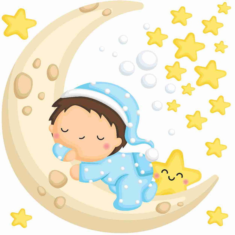 استیکر دیواری کودک راتیانا مدل moon boy