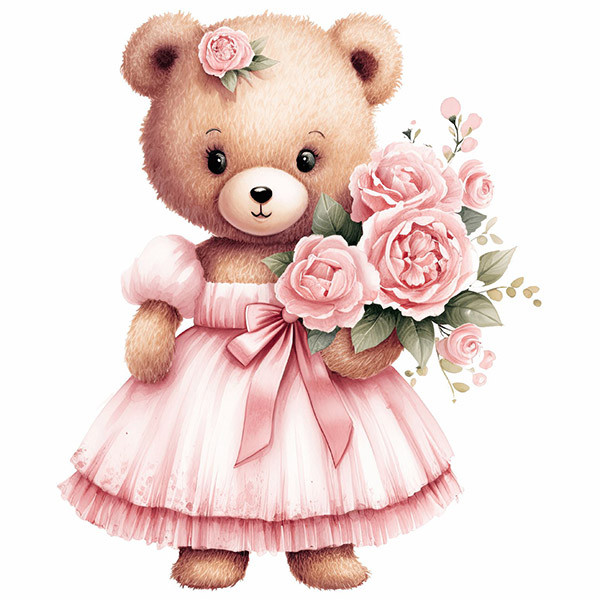 استیکر دیواری کودک راتیانا مدل teddy