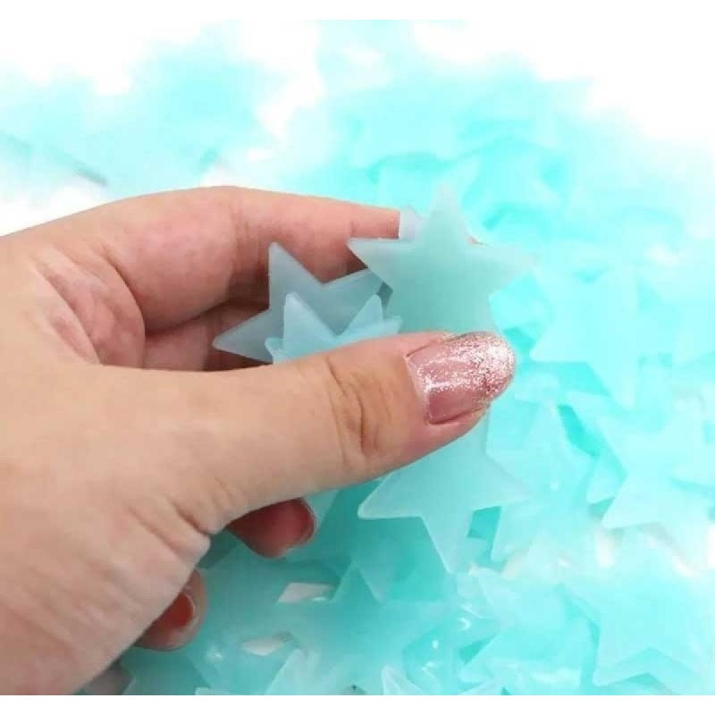استیکر دیواری کودک طرح ستاره مدل شب تاب کد 4CS بسته 200 عددی