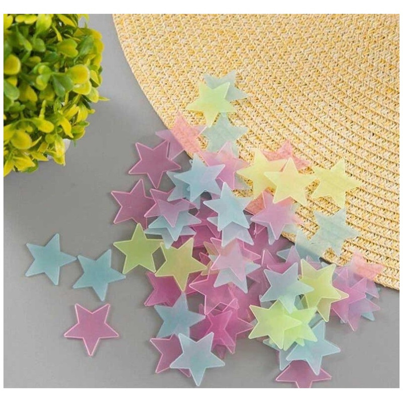 استیکر کودک مدل ستاره شب تاب کد 3CS بسته 50 عددی