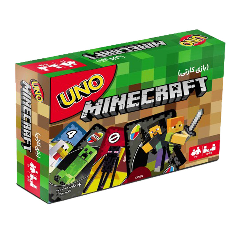 بازی فکری اونو مدل اونو ماینکرفت uno minecraft، تعداد بازیکن دو تا ده نفر، مناسب 7 سال به بالا