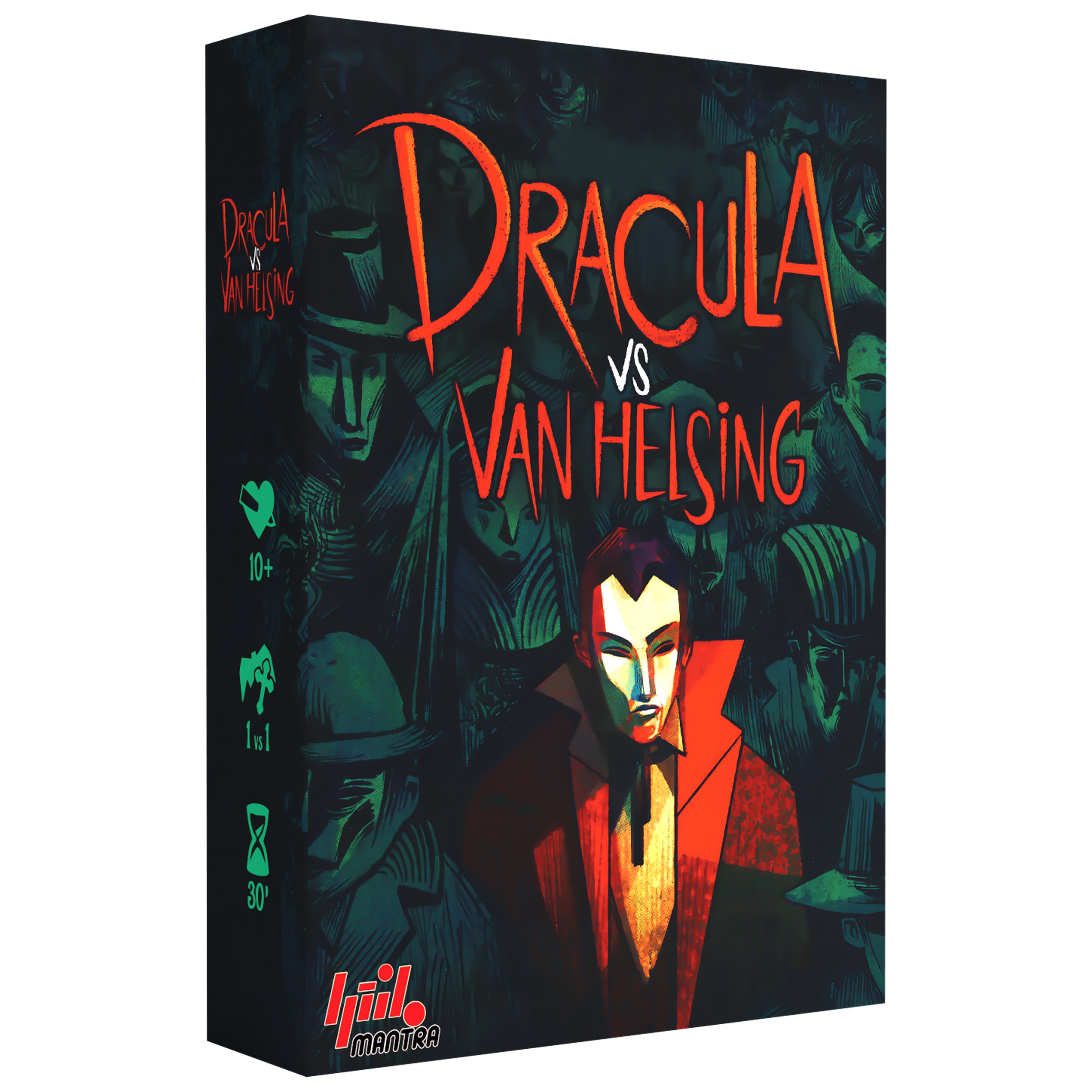 بازی فکری دراکولا در مقابل ون هلسینگ DRACULA VS VANHELSING برند مانترا، تعداد بازیکن دو نفر، مناسب 10 سال به بالا