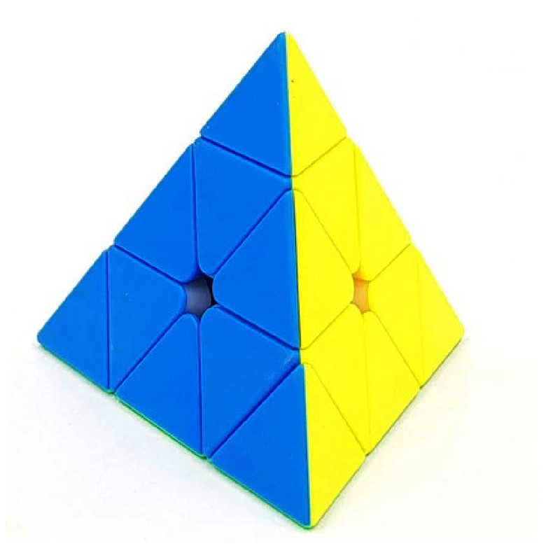 بازی فکری مدل مکعب روبیک طرح هرمی خود رنگ 3x3