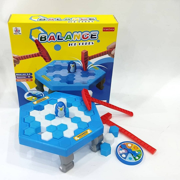 بازی فکری پینگو بالانس مدل آیس کیوبز Ice Cubes، تعداد بازیکن دو نفر، مناسب 3 سال به بالا