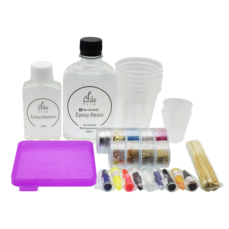 بسته کار با رزین اپوکسی فیلو باکس مدل Starter Kit مجموعه 25 عددی