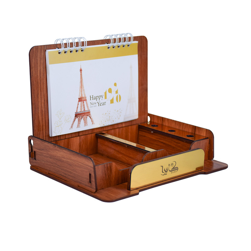 تقویم رومیزی سال 1404 کایرا طرح WOODY 01