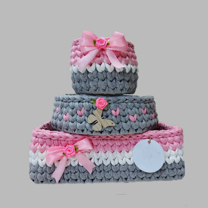 ست سبد وسایل کودک مدل New born مجموعه 3 عددی