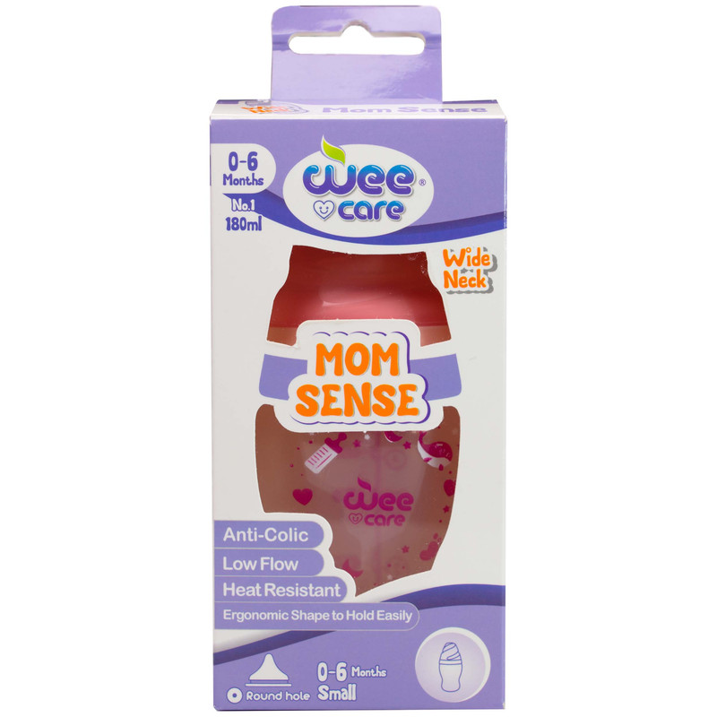 شیشه شیر وی کر مدل Mom Sense کد B323 حجم 180 میلی لیتر