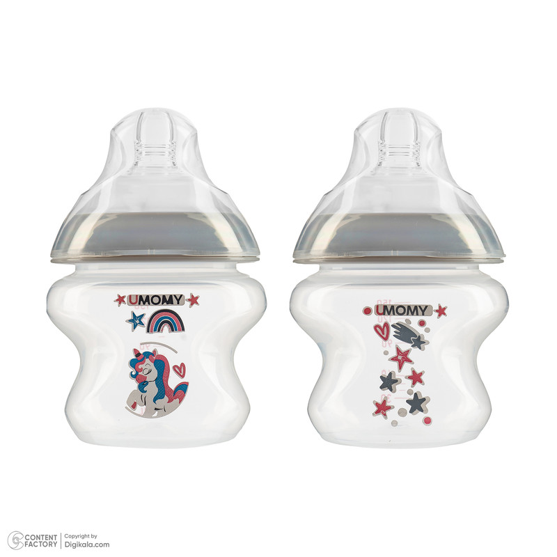 شیشه شیر یومامی مدل Anti Colic گنجایش 150 میلی لیتر - بسته 2 عددی