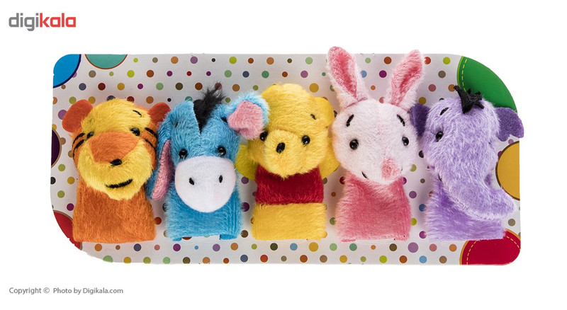 عروسک انگشتی پرشین صبا مدل Winnie The Pooh And Friends بسته 5 عددی