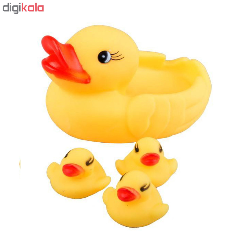 عروسک حمام طرح اردک کد 6_2101 مجموعه 4 عددی
