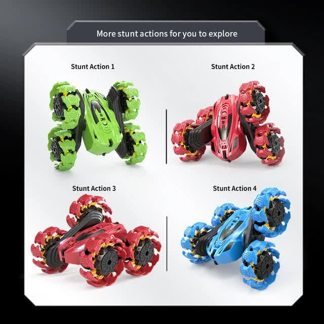 ماشین بازی کنترلی مدل دیوانه ملق زن RC STUNT CAR