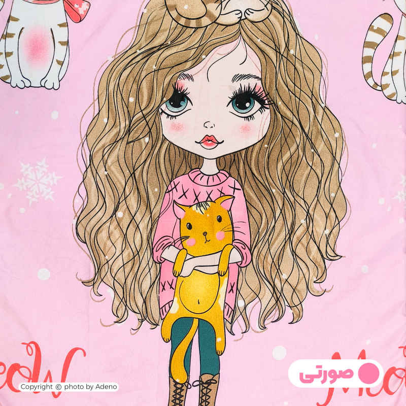 ملحفه کودک آدنو مدل Little girl کد CH130 یک نفره سایز 70x135 سانتی متر