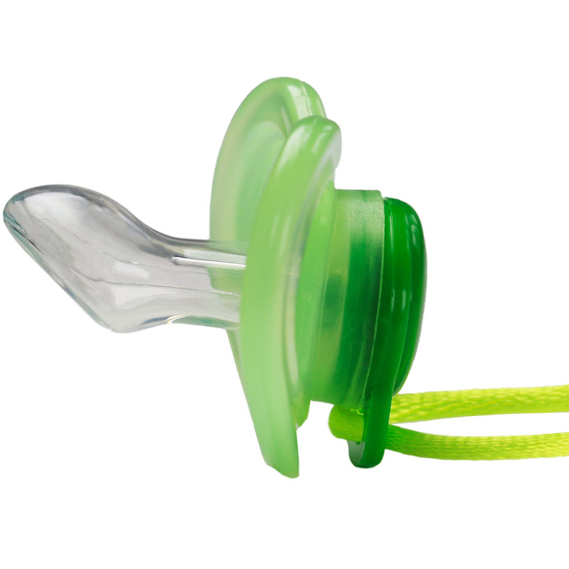پستانک ارتودنسی با زنجیر وی کر مدل دربدار دسته دار ضد حساسیت سایز 0-6 ماه کد P110