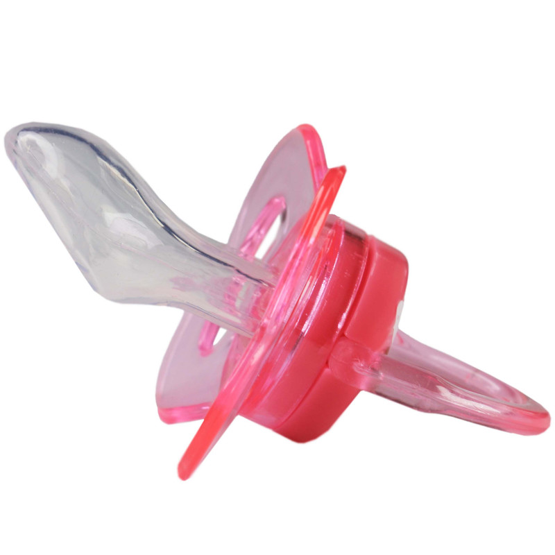 پستانک ارتودنسی وی کر مدل دربدار دسته دار شفاف چاپدار پروانه ای سایز 6-12 ماه کد P128