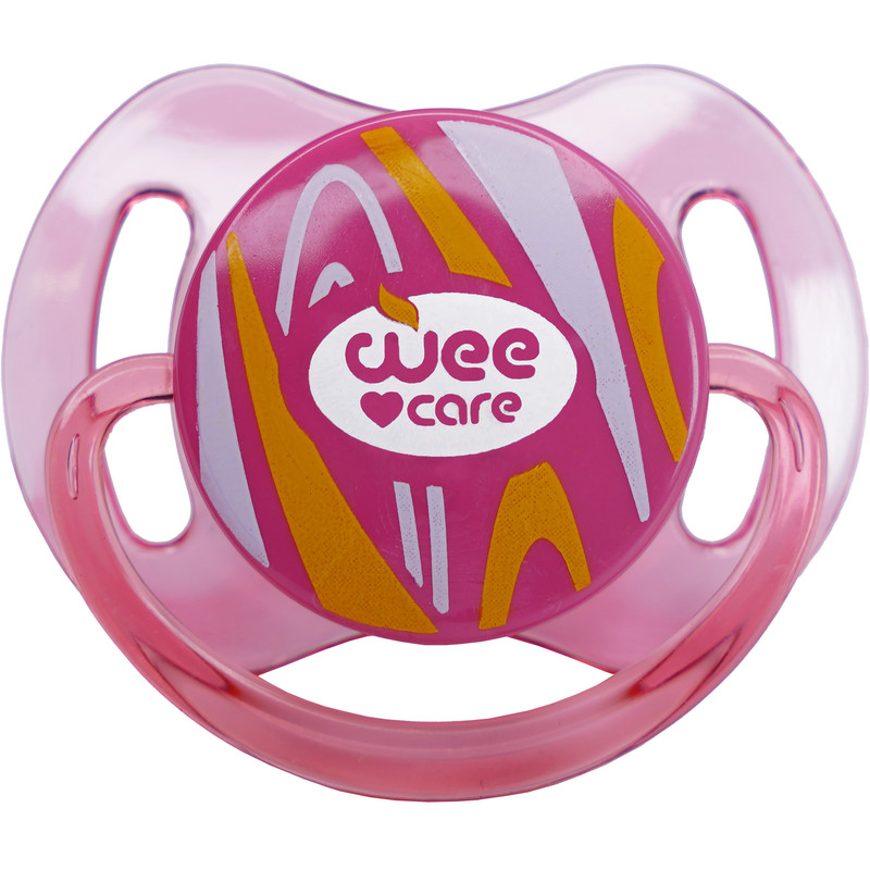 پستانک ارتودنسی وی کر مدل دربدار شفاف دسته دار Comfort سایز 0-3 ماه کد P144