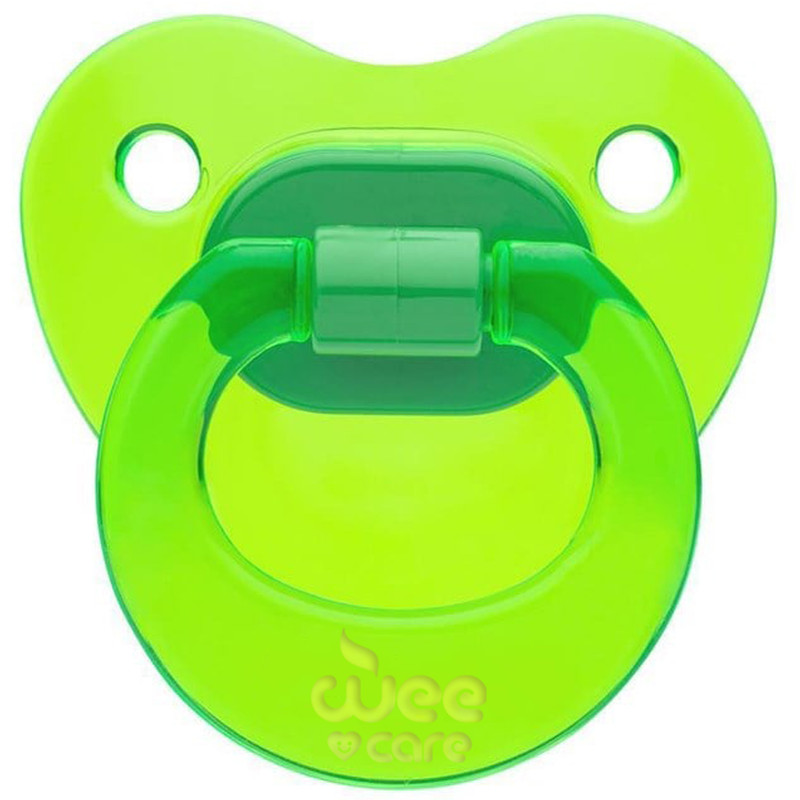 پستانک ارتودنسی وی کر مدل دسته دار fancy شفاف سایز +12 ماه کد p109