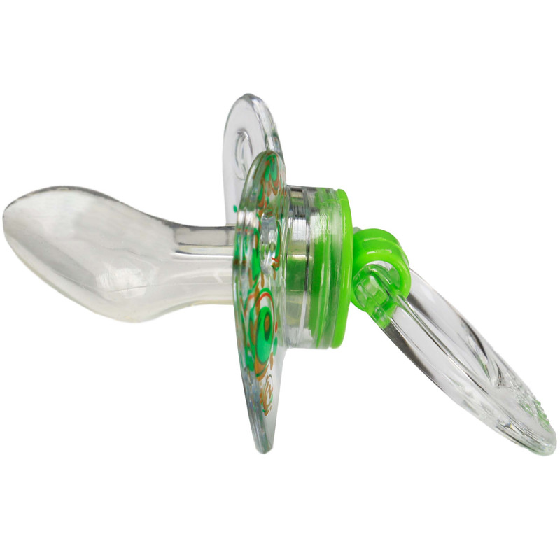 پستانک ارتودنسی وی کر مدل دسته دار شفاف چاپدار happy سایز 0-6 ماه کد P115