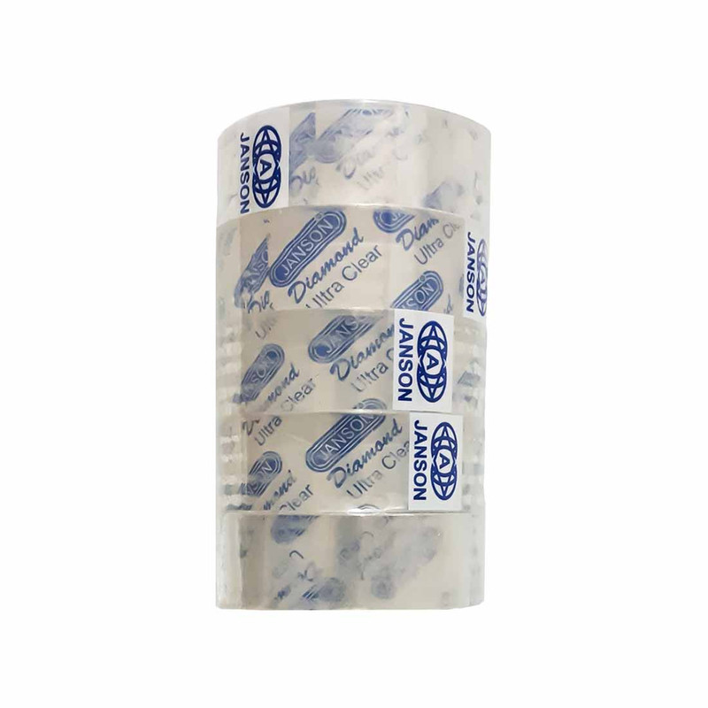 چسب نواری کریستال جانسون مدل شفاف عرض 1.7 سانتی متر بسته 5 عددی