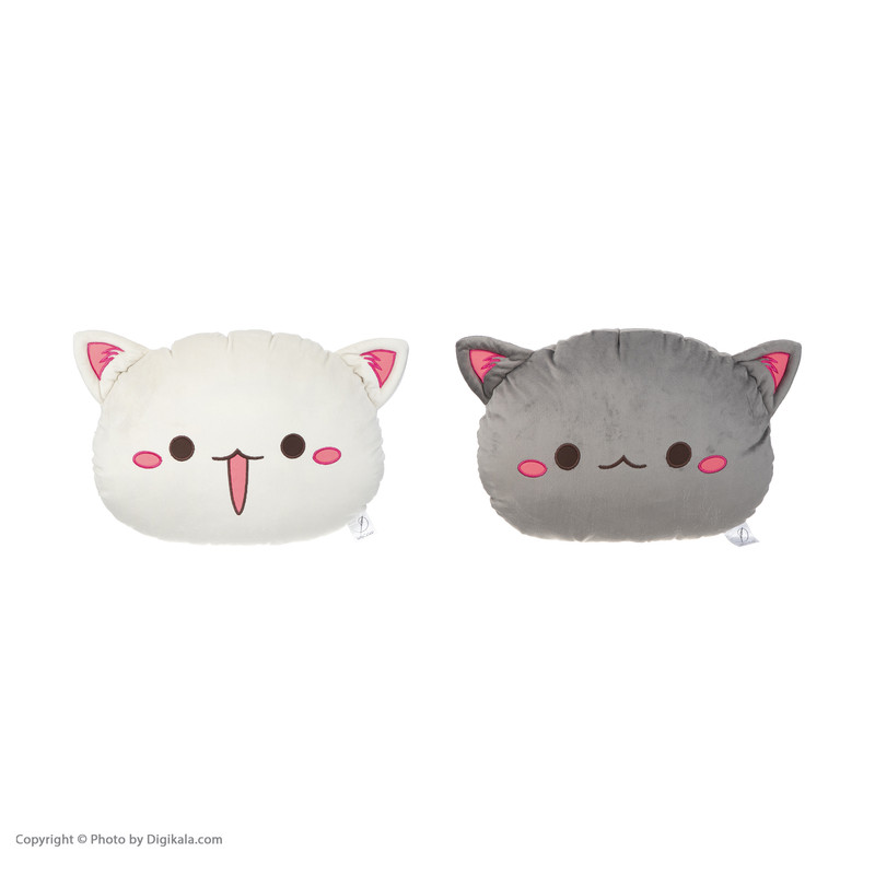 کوسن کودک دوخت با ما مدل mochi peach cat مجموعه دو عددی